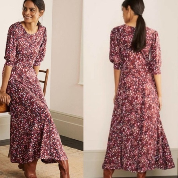 Boden Multicolor dress Leopard Print 16 regular stretch soft viscose modest core - Picture 7 of 7